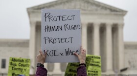 An abortion-rights protester holds up a sign during a demonstration in front of the U.S. Supreme Court Building on May 07, 2022 in Washington, D.C. (Anna Moneymaker/Getty Images)