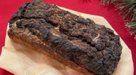 Now in its second century, this fruitcake resides at Ewing Manor in Bloomington.