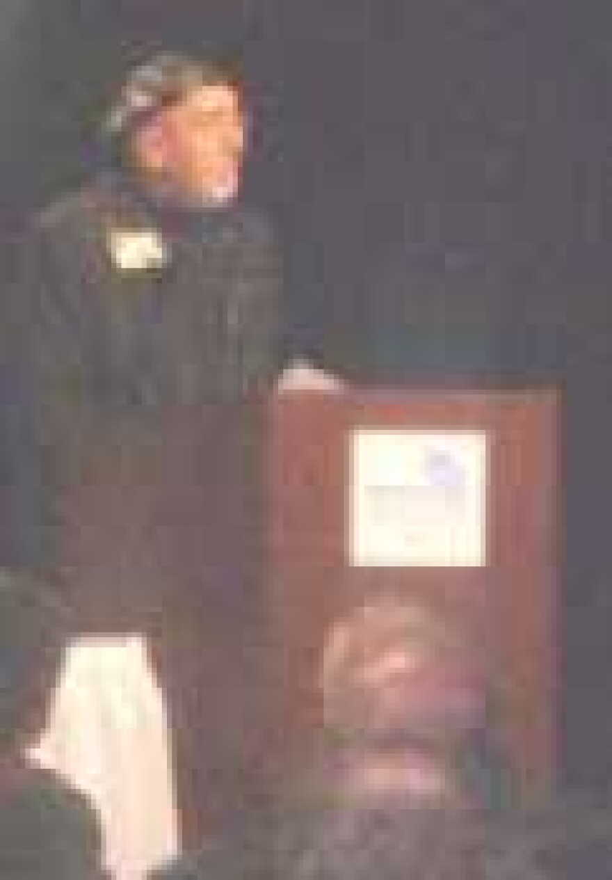 Jim Santella giving his induction speech for the Hall of Fame