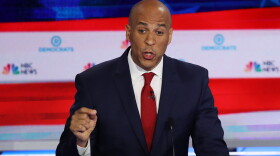 Sen. Cory Booker, D-N.J., speaks during the first night of the Democratic presidential debate on June 26, 2019 in Miami, Fla. (Joe Raedle/Getty Images)