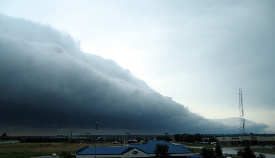 Not for wimps: Now, that's what a real storm front looks like ... on the plains of Nebraska.