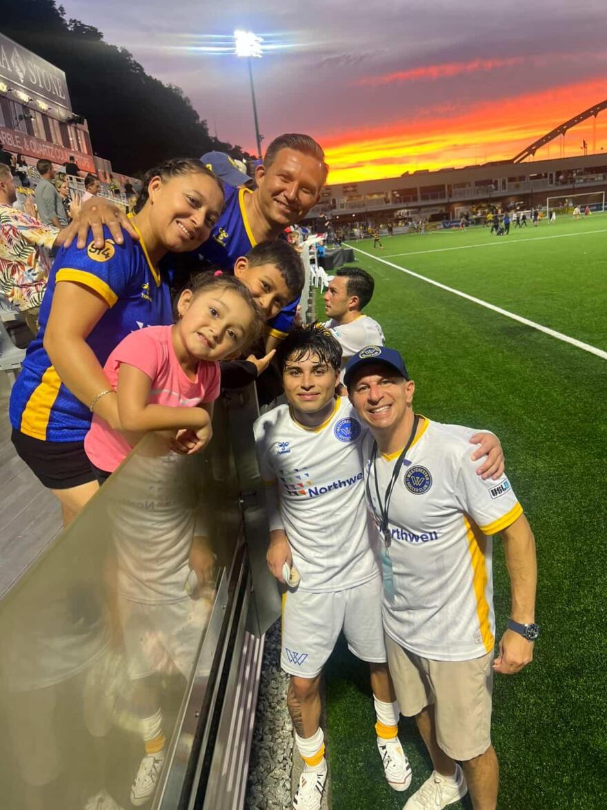 Mitch Baruchowitz (far right) is embracing the soccer community in Westchester, New York