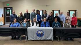 Acting U.S. Attorney General Todd Blanche (center front), is pictured with members of the Orutsararmiut Native Council, U.S. Attorney for Alaska Michael Heyman (top left), and other tribal and political representatives at a meeting hosted by the Association of Village Council Presidents in Bethel on July 8, 2026.
