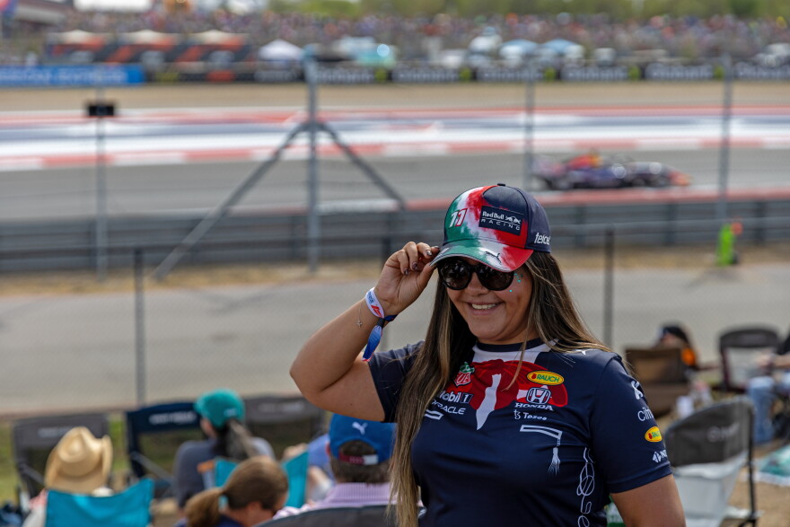 Brenda Martinez poses for a picture at the Circuit of the Americas.