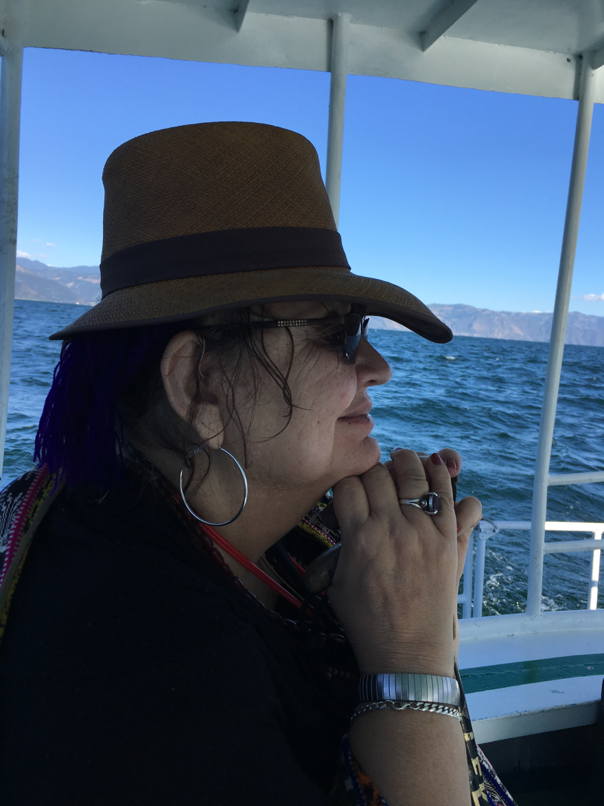 María E. Martin at Lake Atitlán in Guatemala. | Credit: Josie Mendez Negrete