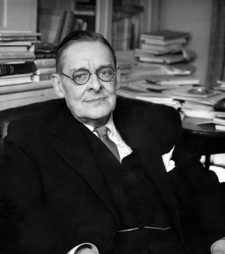 T.S. Eliot, author and playwright, pictured in London on January 19, 1956. (AP Photo)