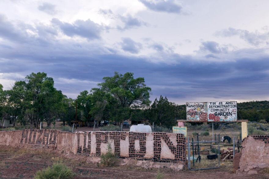 In 2010, Janene Yazzie and Kern Collymore moved to Lupton, Arizona, where Janene grew up, to build a homestead and a life centered on the essence of Navajo philosophy, Hózhó, the idea of living in harmony, balance, and beauty. Kingsley Gardens, pictured, is their working community garden nurtured by Collymore, Janene, and a crew of paid student interns each summer.