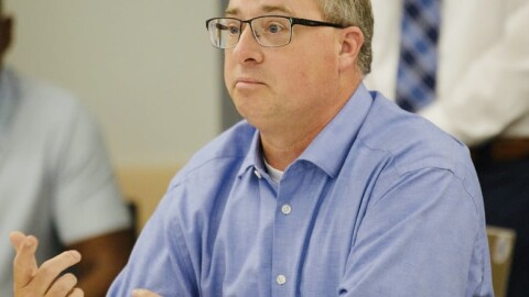 Dr. James McGovern is currently on administrative leave from his position as chief hospital executive for PeaceHealth Oregon. On Monday, April 13, 2026, McGovern was ordered by a federal judge to testify in a lawsuit against the hospital system. Here, McGovern speaks during a health care town hall in Eugene in 2025