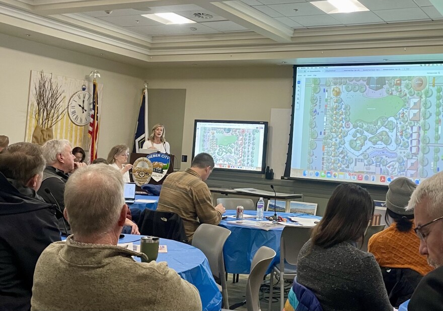 Keri Smith shared ideas with Heber leaders at the city retreat Jan. 18.