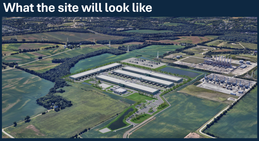 A rendering of Prologis' proposed data center in Trenton.