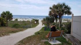 Walkway leading to Duval County beach