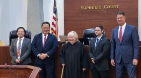 Guam Chief Justice Katherine Maraman administered oath for attorneys Brian Li, Michael Evangelista, Jonathan Robert Glass Jr., and Colin Thompson.
