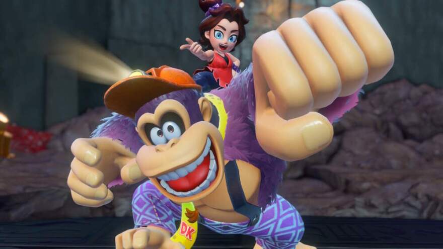 Donkey Kong and his singing companion, Pauline. (Courtesy of Nintendo and James Mastromarino)