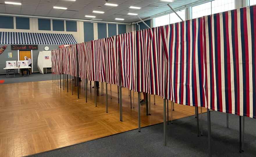 The state primary election polling place at Winnacunnet High School in Hampton, NH, on Sept. 8, 2026.