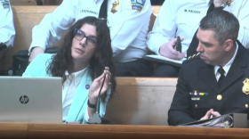 Buffalo Finance Commissioner Jessica Brown (left) defends Mayor Sean Ryan's proposed $681 million city budget proposal before the Common Council on April 23, 2026.