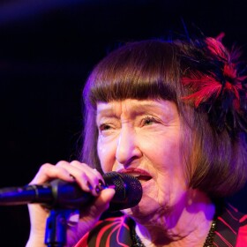 Sheila Jordan, jazz vocalist; Picture taken in Jazz Club Unterfahrt, Munich/Bavaria