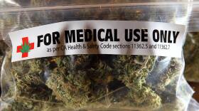 A bag of medical marijuana; Medical marijuana and marijuana for research purposes passes first committee meeting.