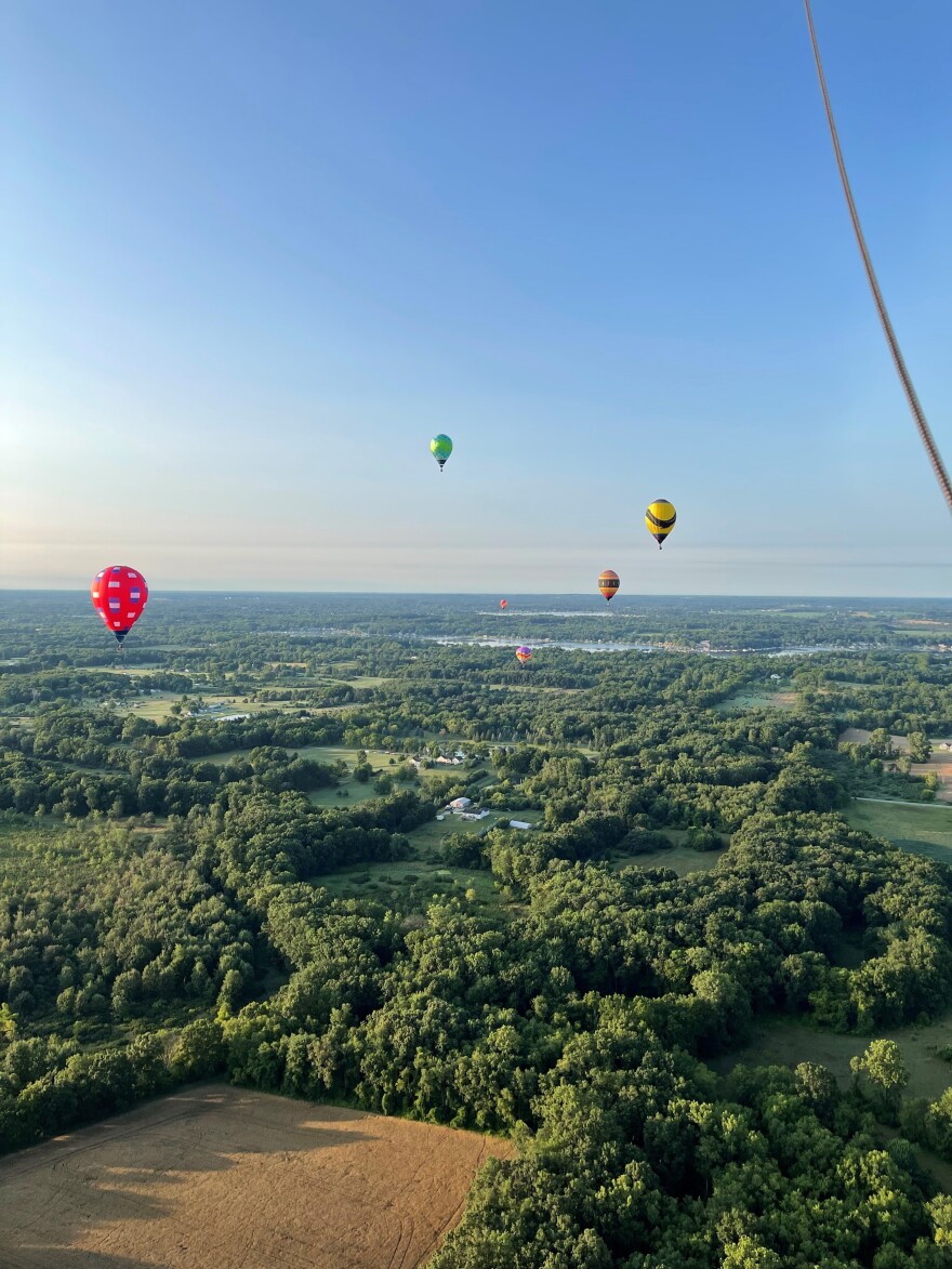 The view from Whiteman's balloon