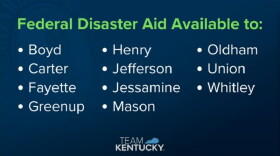 Counties eligible for disaster aid under the federal declaration