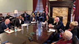  Ohio Senate Democrats lay out priorities for the 135 General Assembly at the Ohio Statehouse 