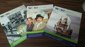 Stack of WOSU airfare magazines