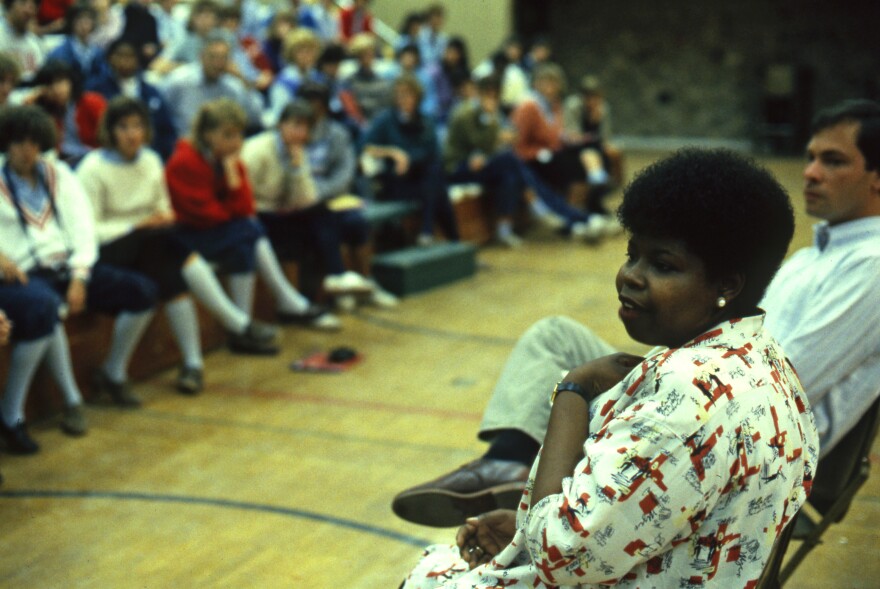 Soprano Marvis Martin works with students at Interlochen Arts Camp in July 1985