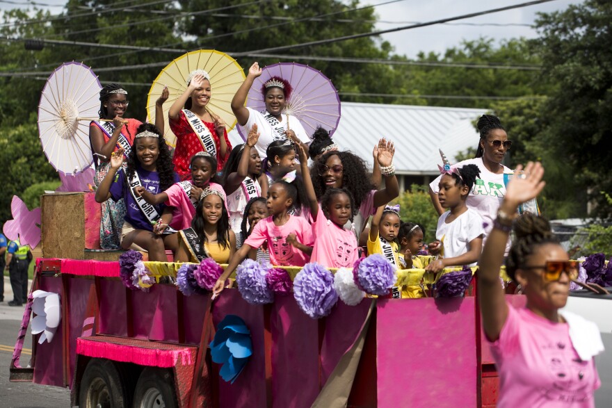 The annual Juneteenth parade makes its way through East Austin in 2019. 