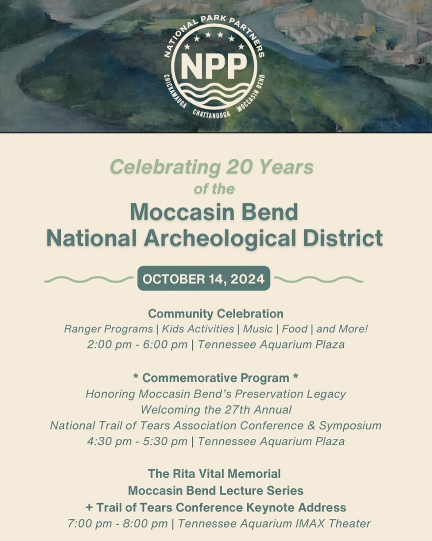 anner for Celebrating 20 Years of the Moccasin Bend National Archeological District.