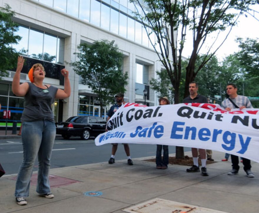 Duke Energy protester Shaun Ridgway.