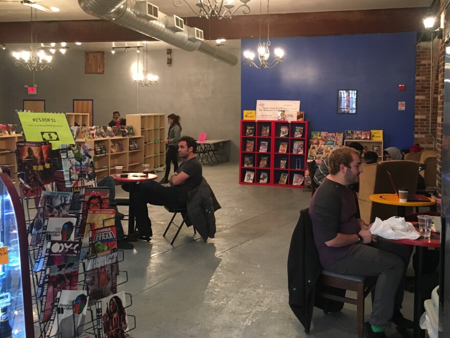 Ariell Johnson says customers have been supportive of her new comic book store and coffee shop.