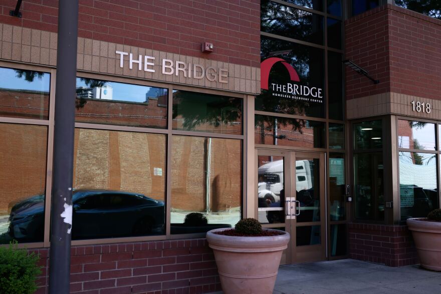 The Bridge Homeless Recovery Center is located at 1818 Corsicana Street in downtown Dallas.
