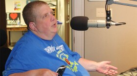 ADAPT member Cal Montgomery in the WFYI studio.