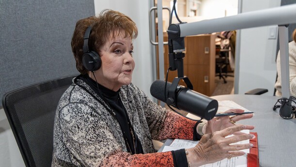 Neva Hill in KOSU's Oklahoma City studio in January 2026.