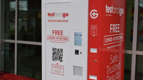 The new testandgo COVID-19 test kiosk outside of the Forsyth County Department of Public Health. Image courtesy: Forsyth County Department of Public Health