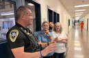 Capt. Brandon Smart leads a tour through the Yellowstone County Detention Facility.