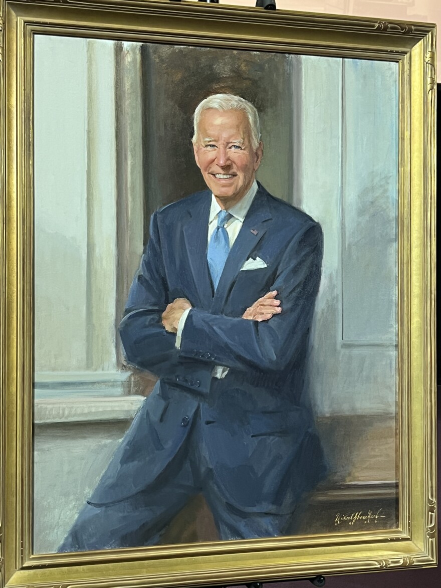 Biden's portrait will hang in the COllege of Law's library reading room.