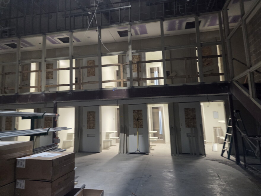 The new design for the Beltrami County Adult Corrections Center includes dual-floor blocks divided into single and double cells.
