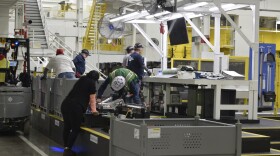 Rivian employees at work