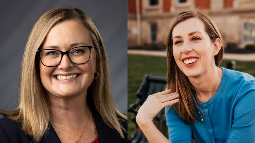 Indiana House District 29 candidates from left to right: Incumbent Republican Alaina Shonkwiler and Democrat Devon Wellington.