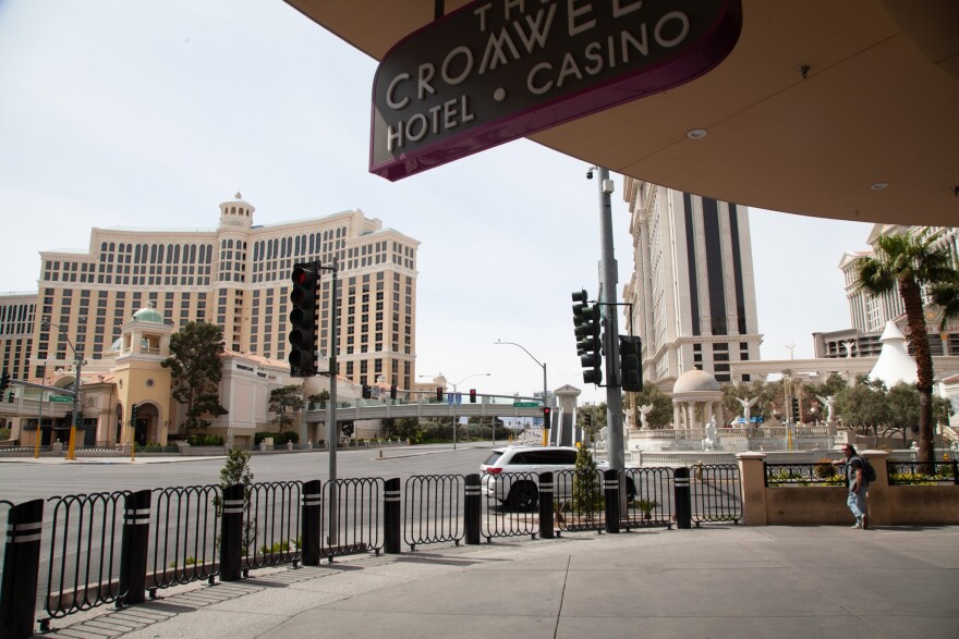 Empty streets of Las Vegas during the shutdown to stop the spread of the coronavirus.