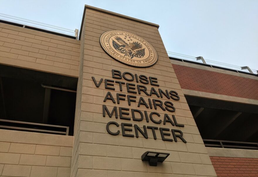 The Boise VA Medical Center is in downtown Boise, blocks from the Boise campus of St. Luke’s Health System. The VA hospital cares for veterans and is now offering to help care for civilians during the COVID-19 surge. (Audrey Dutton, Idaho Capital Sun)