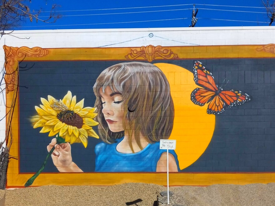 One of the final art pieces he created in Chico, Calif., before making the trip to Southern California.