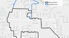 A map of the Ann Arbor DDA's proposed expansion of its boundaries.