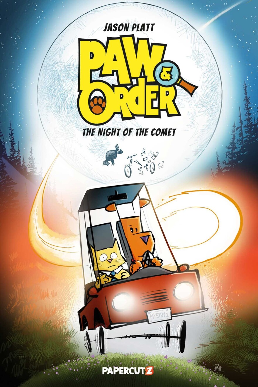 The cover of Jason Platt's new book, "Paw & Order: The Night of the Comet."