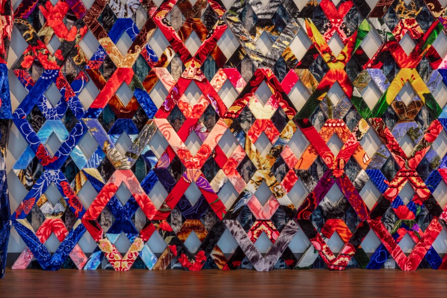 Structures of Softness by Dallas artist Antonio Lechuga is installed at the Oak Cliff Cultural Center.