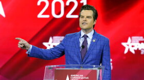 Matt Gaetz at the podium