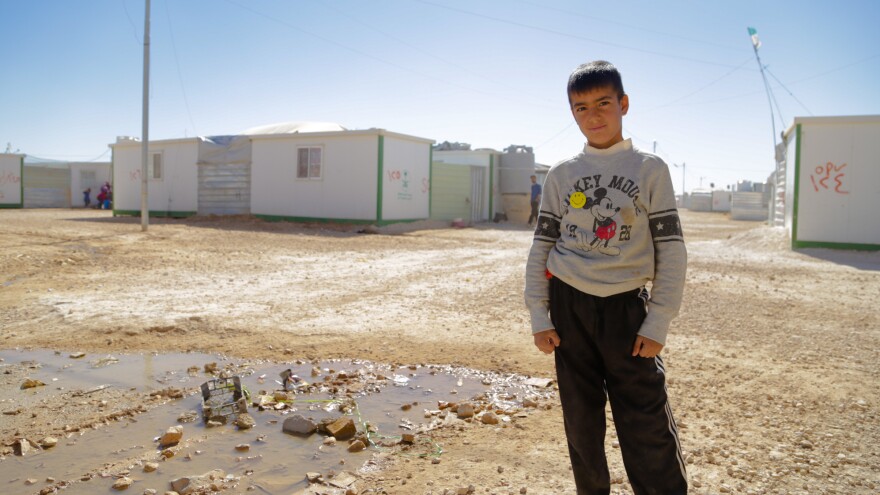 Raouf, 10, lives in Za'atari, the second largest refugee camp in the world.