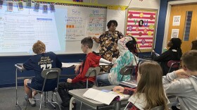 Students sit in Katrina Richardson’s seventh grade math class during the first week of the new school year at Decatur Middle School.