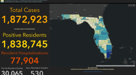 Screenshot of Florida's coronavirus dashboard on Feb. 22.