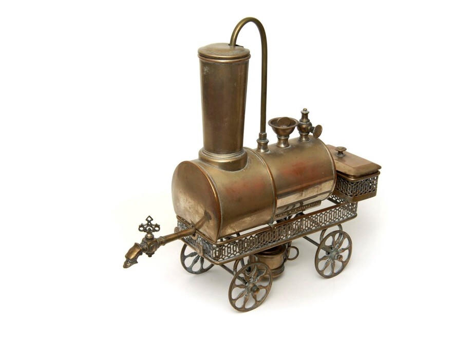 A 19th-century samovar made from silverplate, from the private collection of Sheldon Luskin. On loan to The Museum of Russian Art, Minneapolis